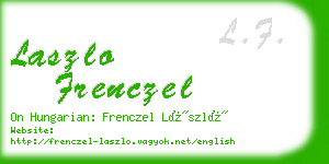 laszlo frenczel business card